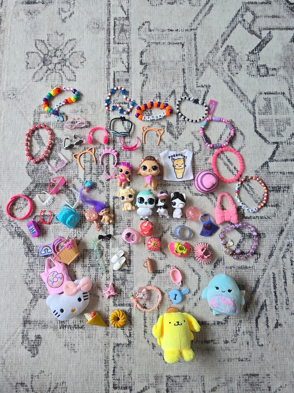 Mixed Kids Toys Accessory Bundle Hello Kitty Sanrio LoL Dolls